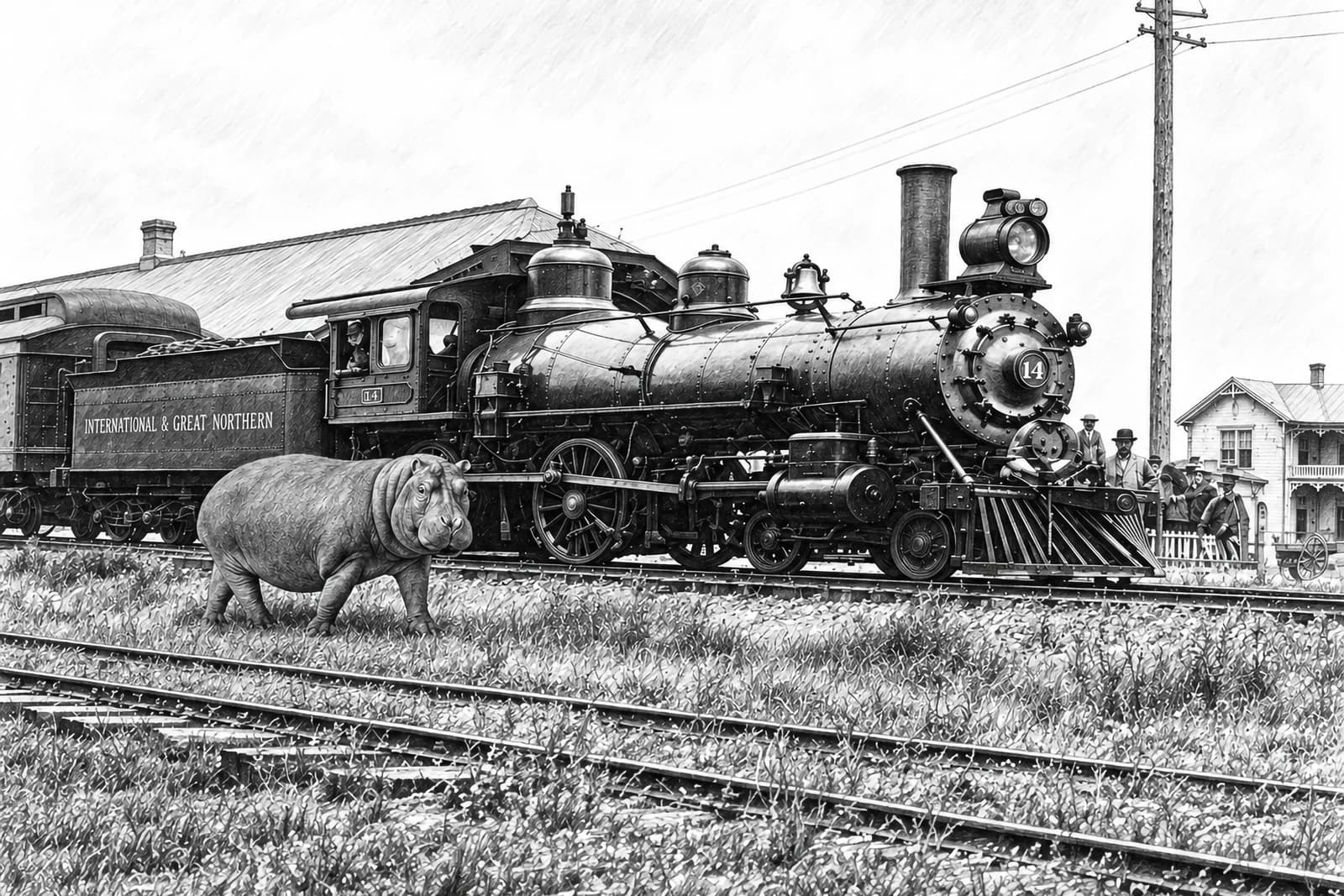 Hippo Loose in Hutto Canvas Print